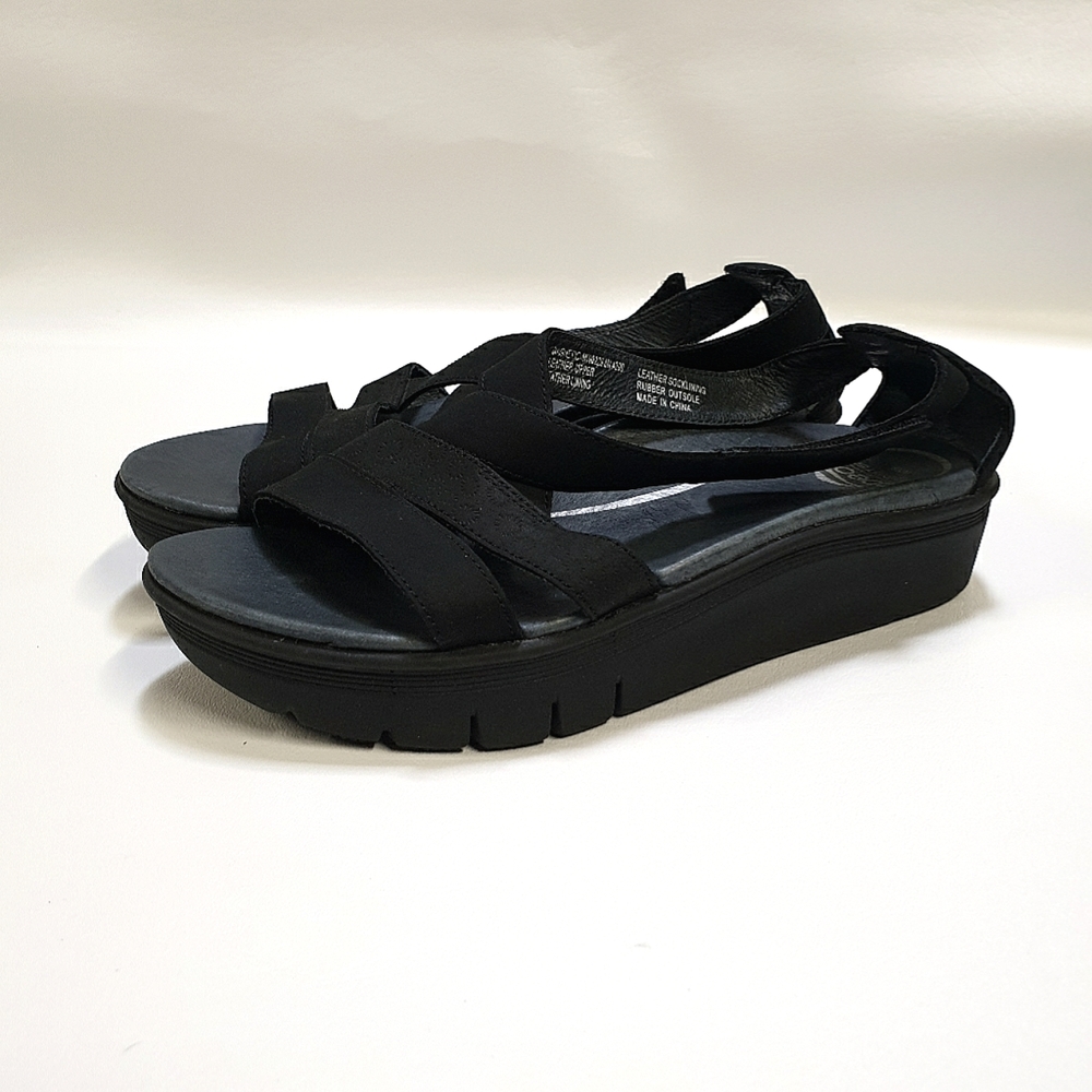 Abeo B.I.O. System leather strap sandals Black size 8 N